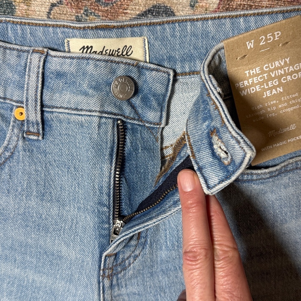MADEWELL The Curvy Perfect Vintage Wide-Leg Crop Jean NWT Size 25P - Picture 10 of 14